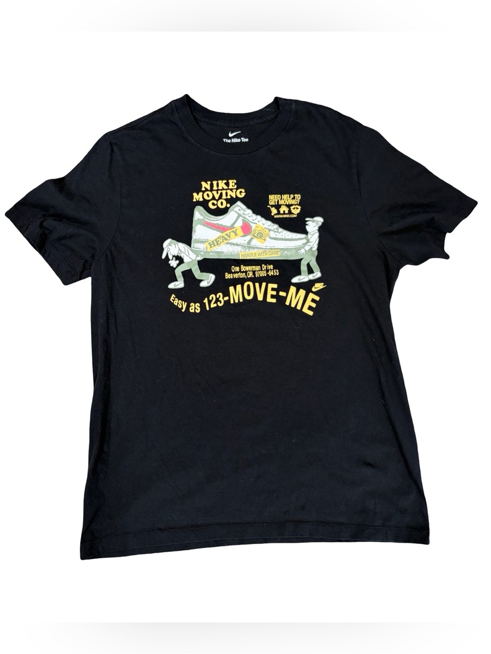 Nike Moving Co. Black Graphic Tee large